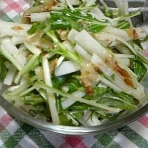 簡単＆美味しい！水菜と大根のおかかサラダ